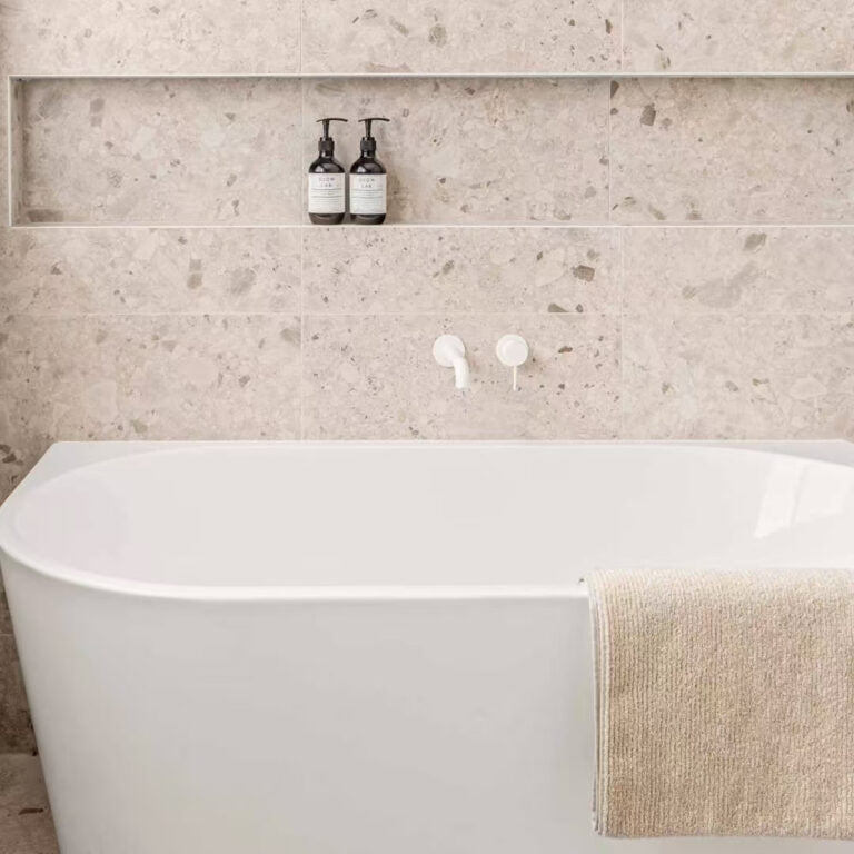 NERO MECCA WALL BASIN/BATH MIXER WITH SEPARATE BACK PLATE MATTE WHITE (AVAILABLE IN 120MM,160MM,185MM, 230MM AND 260MM)