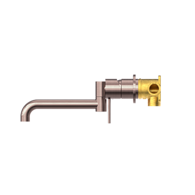 NERO MECCA WALL BASIN / BATH MIXER SWIVEL SPOUT BRUSHED BRONZE