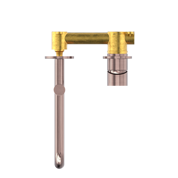 NERO MECCA WALL BASIN / BATH MIXER SWIVEL SPOUT BRUSHED BRONZE