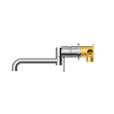 NERO MECCA SWIVEL SPOUT WALL BASIN/ BATH MIXER CHROME