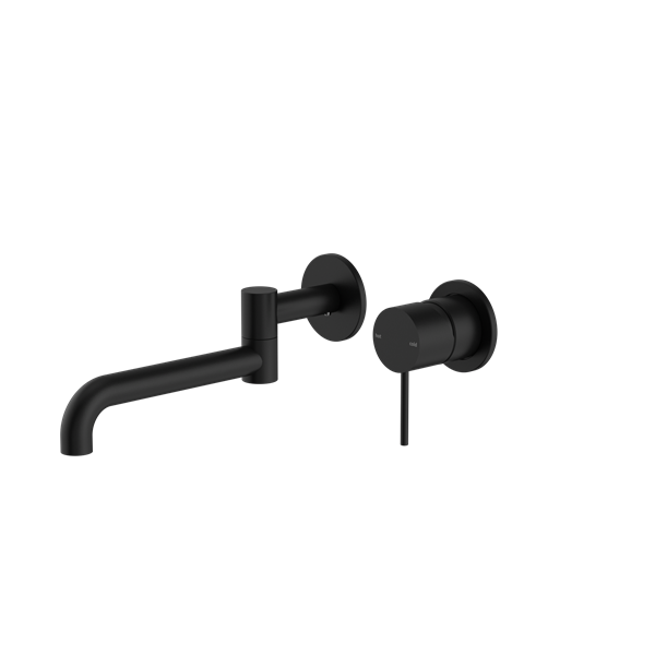 NERO MECCA WALL BASIN/BATH MIXER SWIVEL SPOUT MATTE BLACK