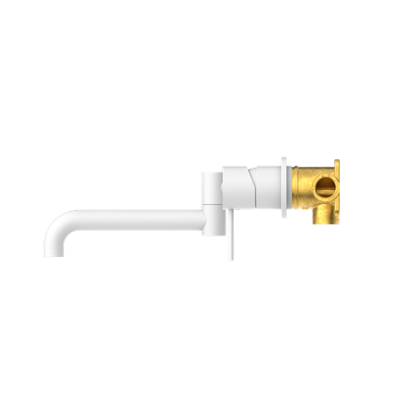 NERO MECCA WALL BASIN / BATH MIXER SWIVEL SPOUT MATTE WHITE