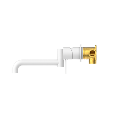 NERO MECCA WALL BASIN / BATH MIXER SWIVEL SPOUT MATTE WHITE