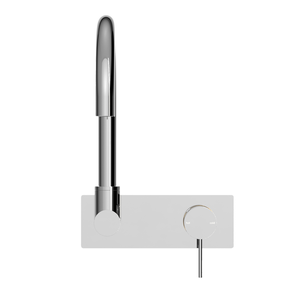 NERO MECCA SWIVEL SPOUT WALL BASIN/BATH MIXER CHROME