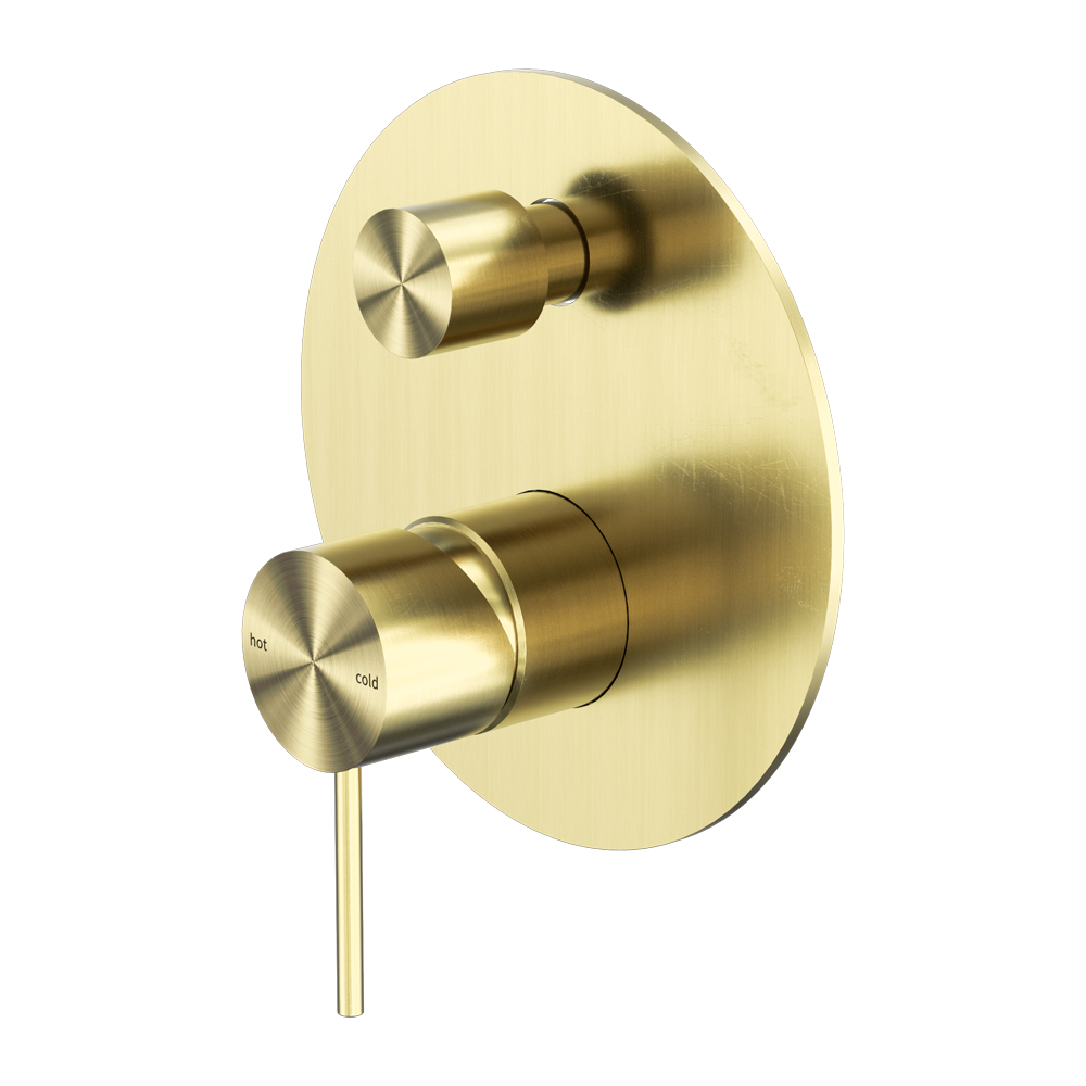 NERO MECCA SHOWER MIXER WITH DIVERTER BRUSHED GOLD