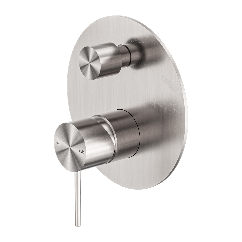 NERO MECCA SHOWER MIXER WITH DIVERTER BRUSHED NICKEL