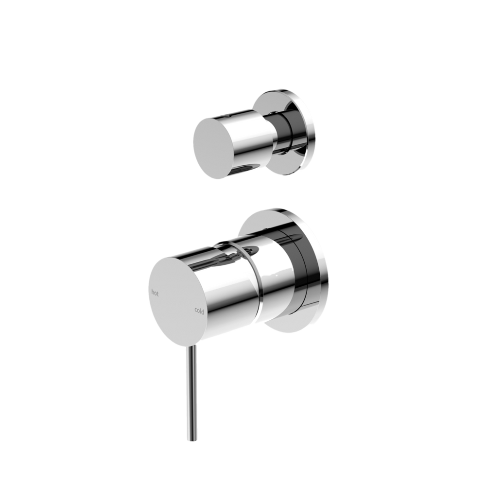 NERO MECCA SHOWER MIXER WITH DIVERTER SEPARATE BACK PLATE CHROME