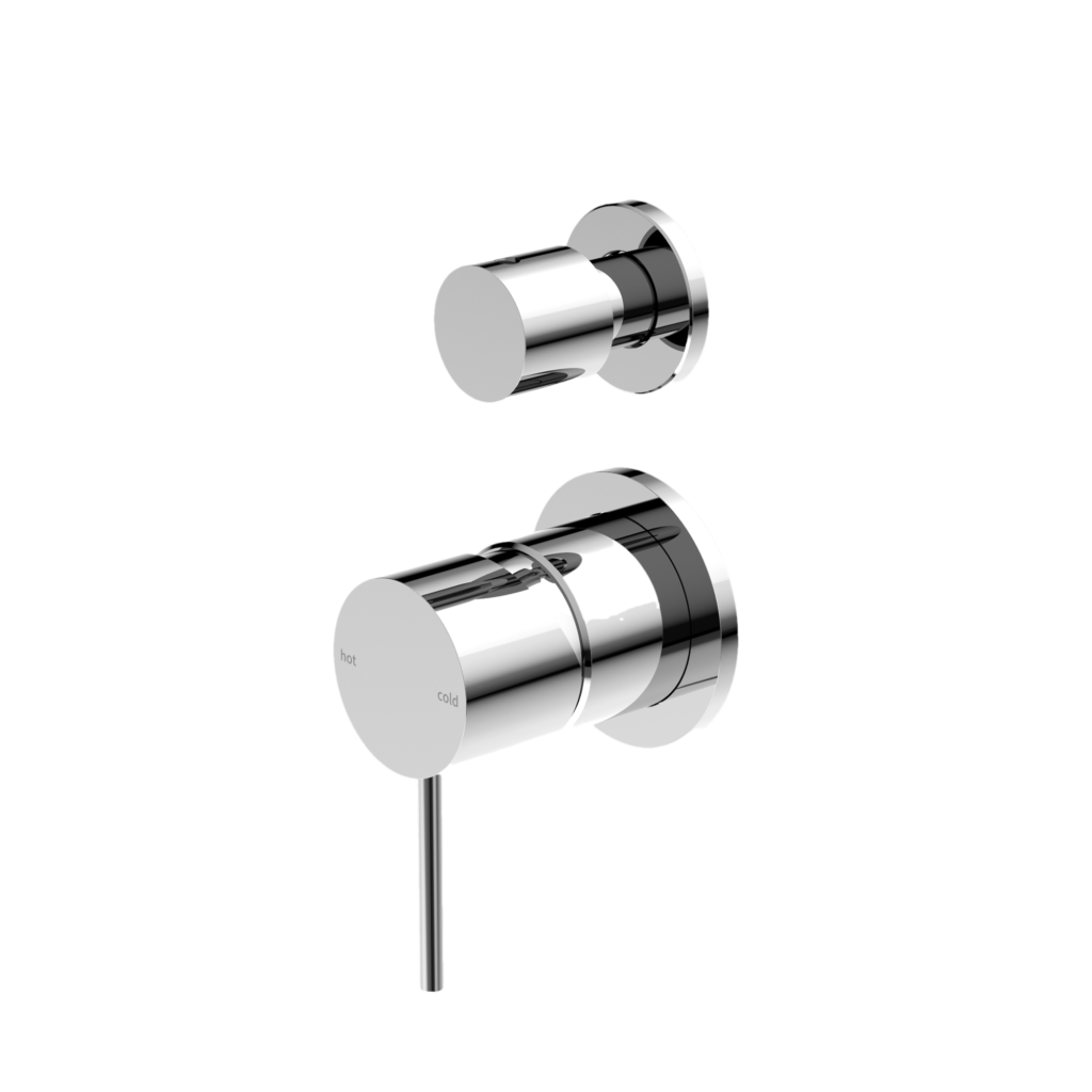 NERO MECCA SHOWER MIXER WITH DIVERTOR SEPARATE BACK PLATE CHROME