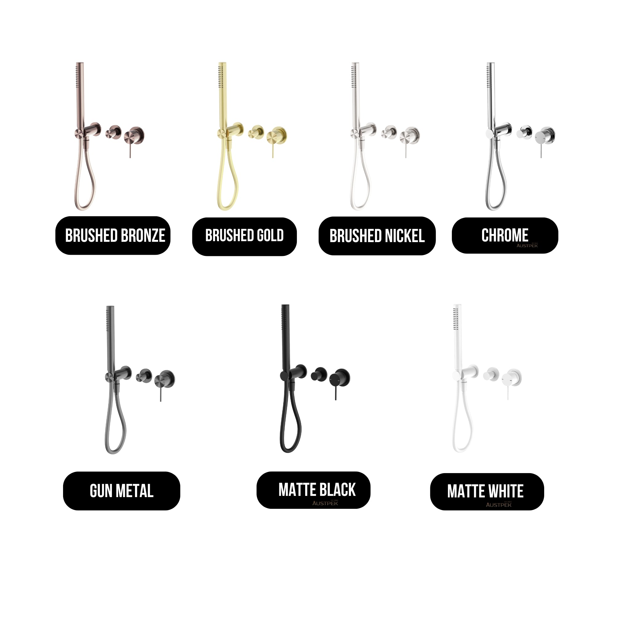 NERO MECCA SHOWER MIXER DIVERTER SYSTEM SEPARATE BACK PLATE BRUSHED NICKEL