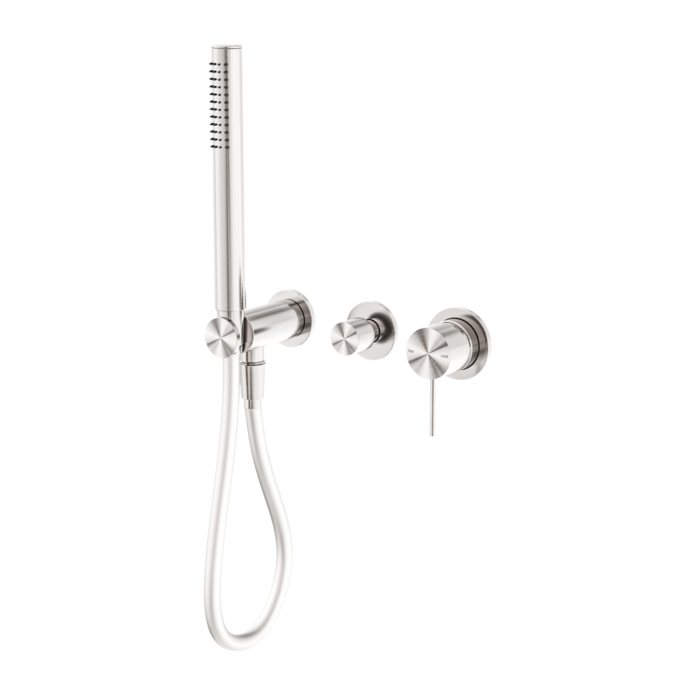 NERO MECCA SHOWER MIXER DIVERTOR SYSTEM SEPARATE BACK PLATE BRUSHED NICKEL