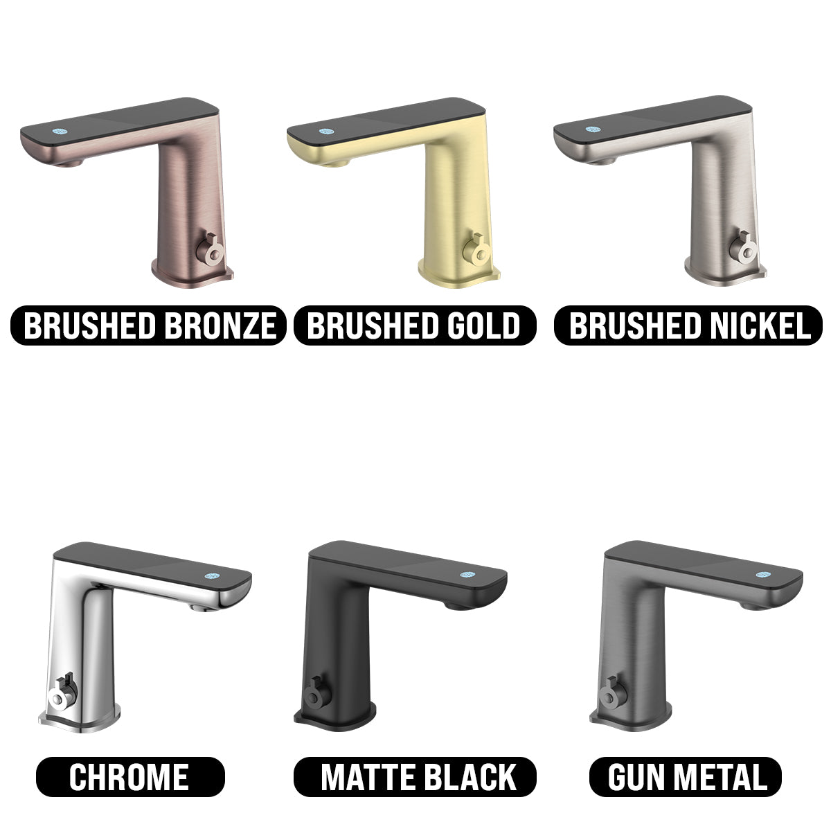 NERO CLAUDIA SENSOR MIXER WITH BLACK TOP DISPLAY 164MM BRUSHED BRONZE
