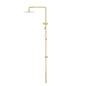 NERO SQUARE PROJECT TWIN SHOWER 250MM BRUSHED GOLD