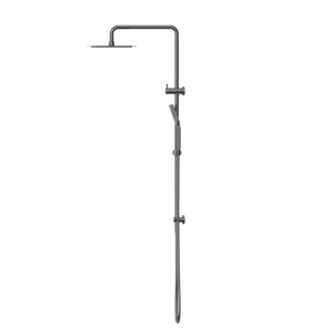 NERO SQUARE PROJECT TWIN SHOWER 250MM GUN METAL