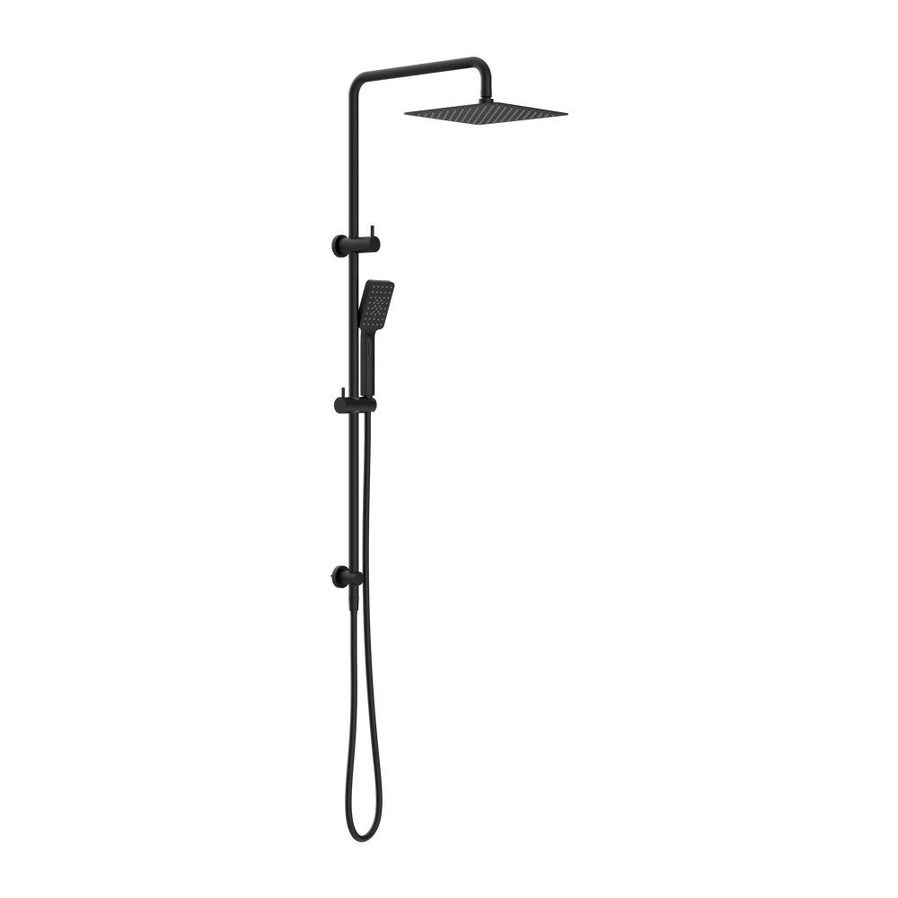 NERO SQUARE PROJECT TWIN SHOWER 250MM MATTE BLACK