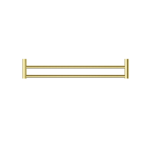 NERO MECCA DOUBLE NON-HEATED TOWEL RAIL BRUSHED GOLD (ALSO AVAILABLE IN 600MM AND 800MM)