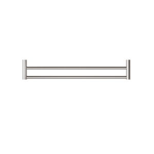 NERO MECCA DOUBLE NON-HEATED TOWEL RAIL BRUSHED NICKEL (ALSO AVAILABLE IN 600MM AND 800MM)