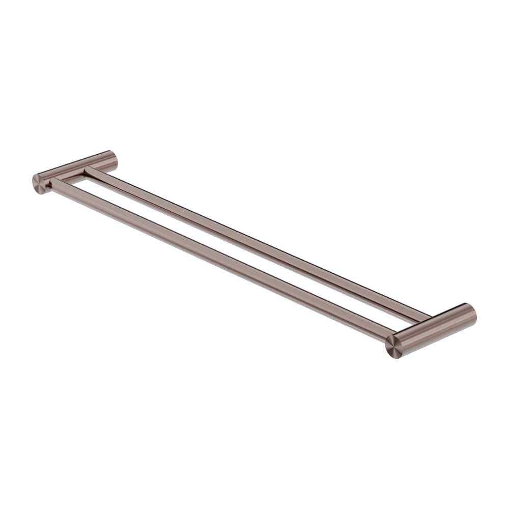 NERO MECCA DOUBLE NON-HEATED TOWEL RAIL BRUSHED BRONZE (ALSO AVAILABLE IN 600MM AND 800MM)