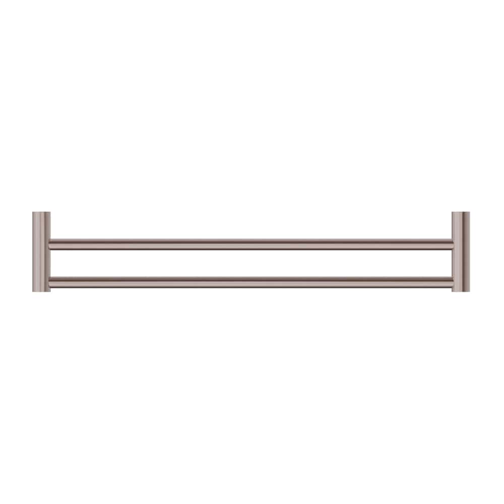 NERO MECCA DOUBLE NON-HEATED TOWEL RAIL BRUSHED BRONZE (ALSO AVAILABLE IN 600MM AND 800MM)