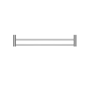 NERO MECCA DOUBLE NON-HEATED TOWEL RAIL CHROME (AVAILABLE IN 600MM AND 800MM)