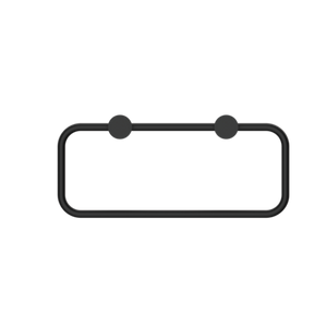 NERO MECCA TOWEL RING MATTE BLACK