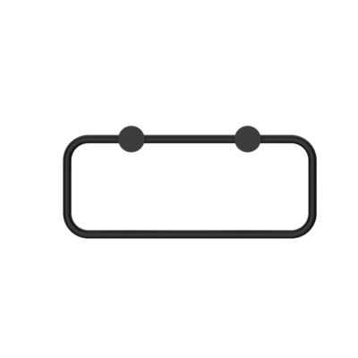 NERO MECCA TOWEL RING MATTE BLACK