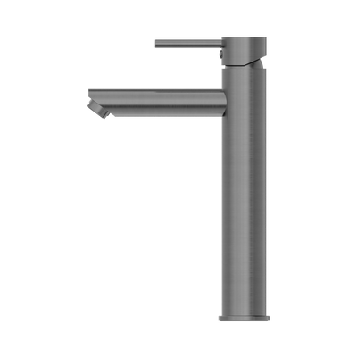 NERO DOLCE LEAD FREE TALL BASIN MIXER STRAIGHT SPOUT 286MM GUN METAL