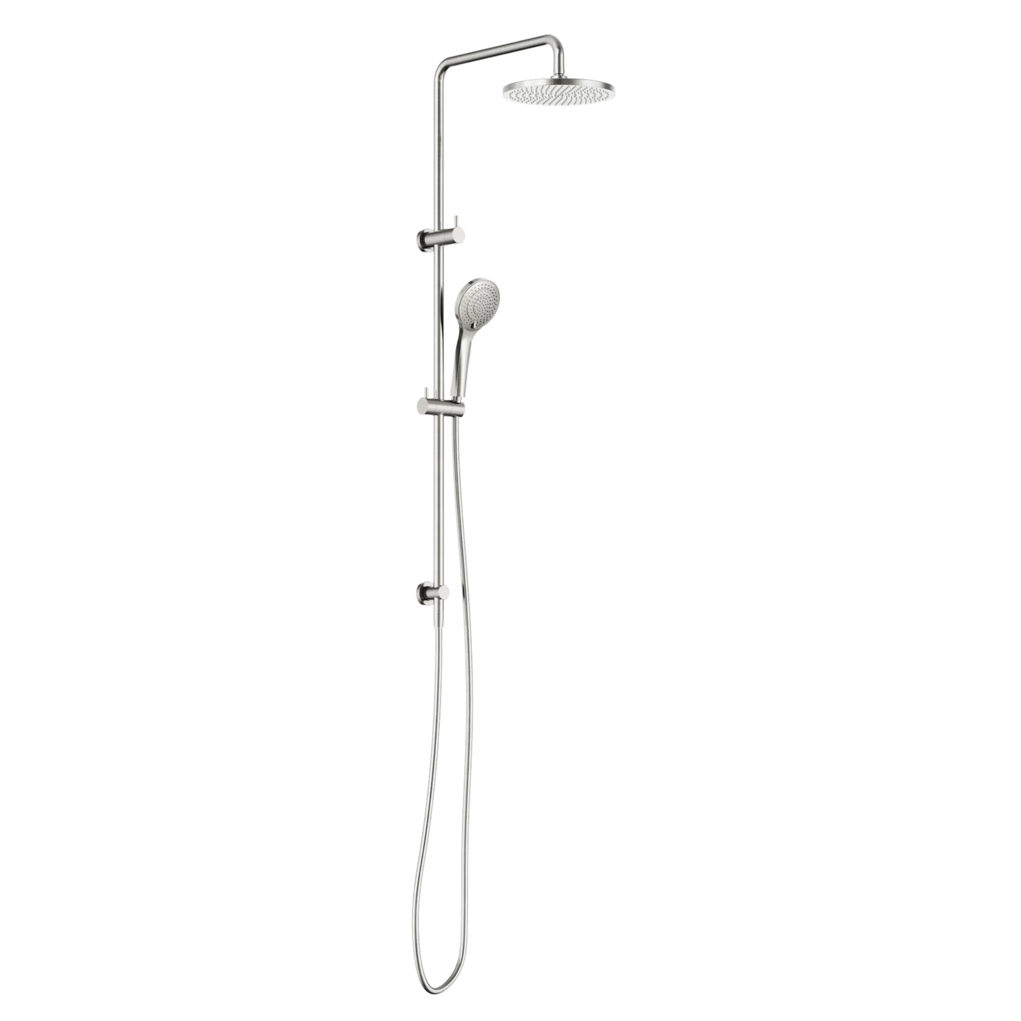 NERO ROUND TWIN SHOWER WITH AIR SHOWER I 1160MM BRUSHED NICKEL