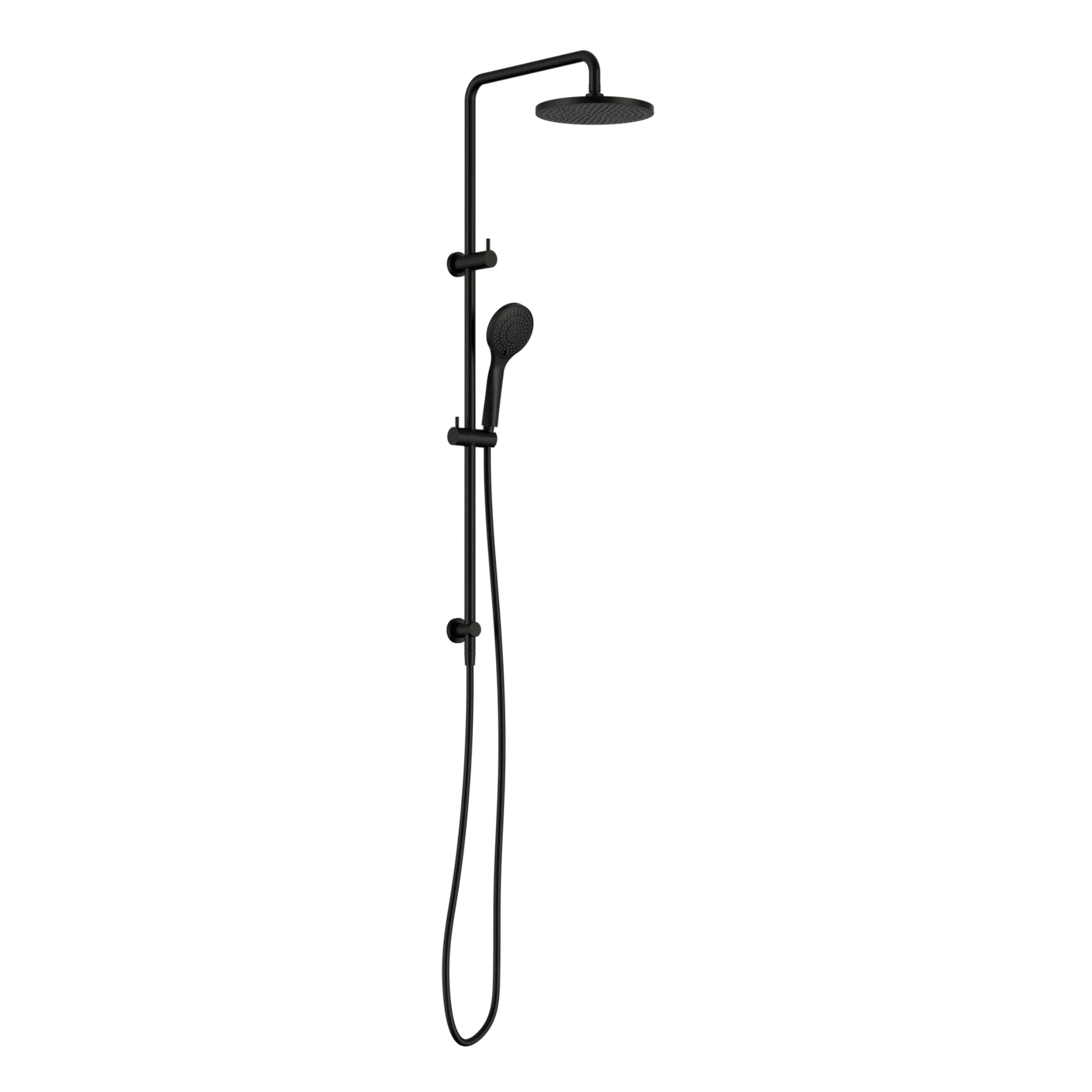 NERO ROUND TWIN SHOWER WITH AIR SHOWER I 1160MM MATTE BLACK