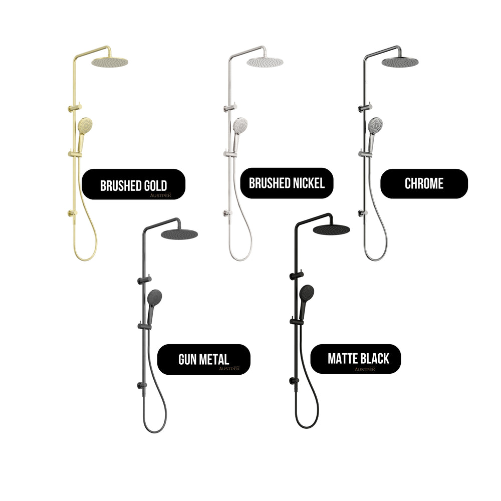 NERO ROUND TWIN SHOWER 1016MM CHROME