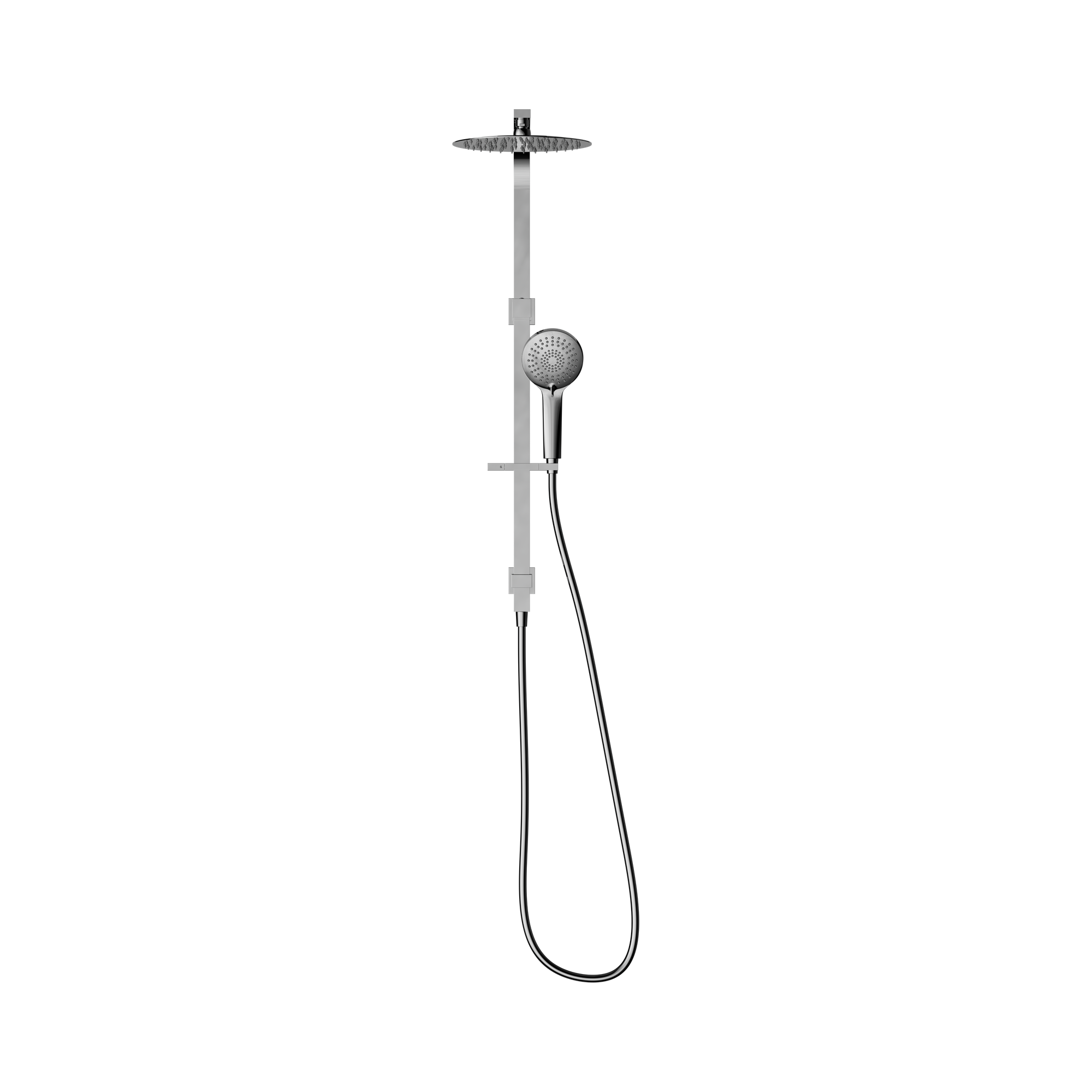 NERO BIANCA TWIN SHOWER 832MM CHROME