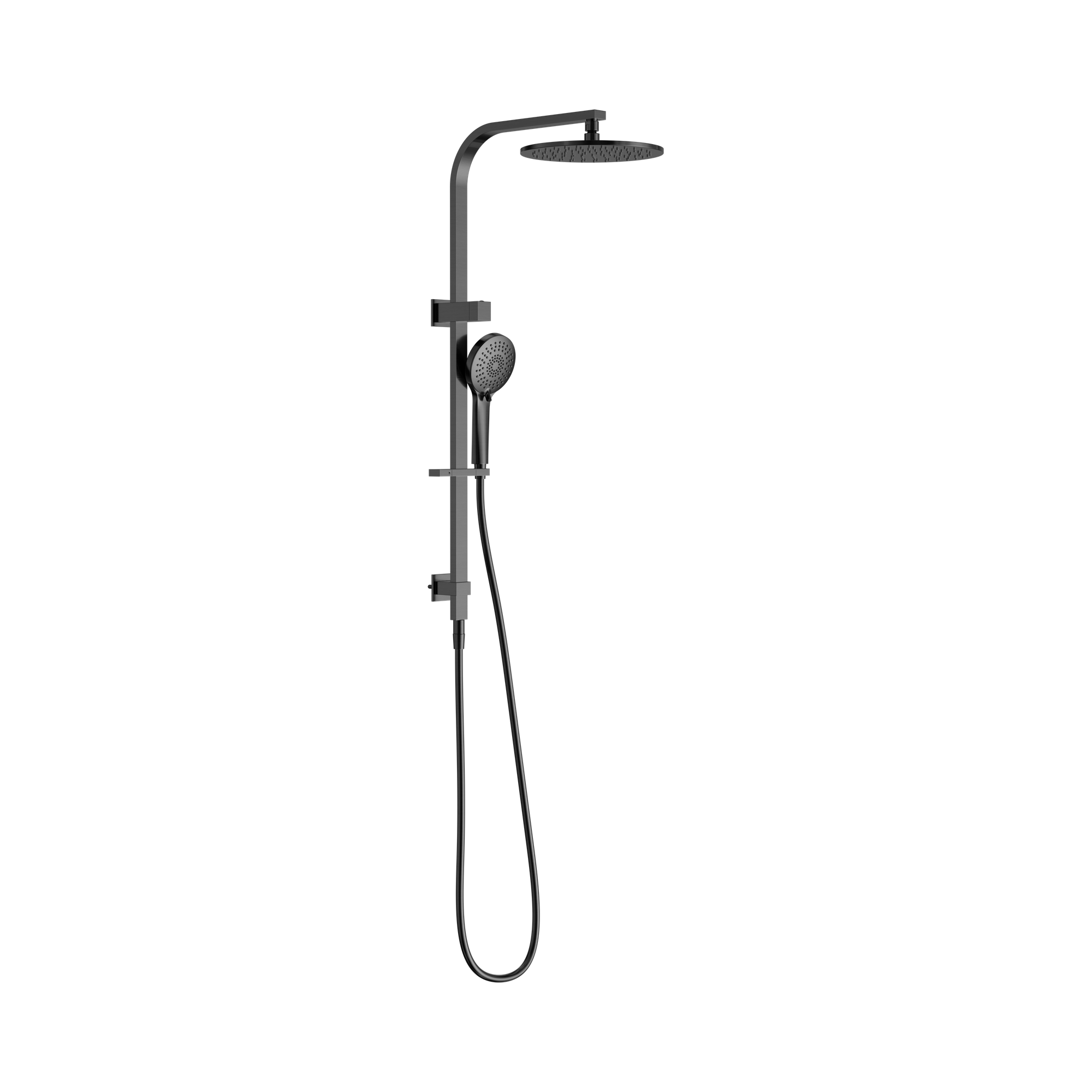 NERO BIANCA TWIN SHOWER 832MM GUN METAL