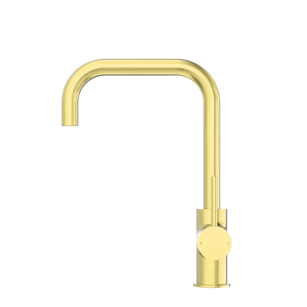 NERO DOLCE LEAD FREE KITCHEN MIXER SQUARE SHAPE 320MM BRUSHED GOLD