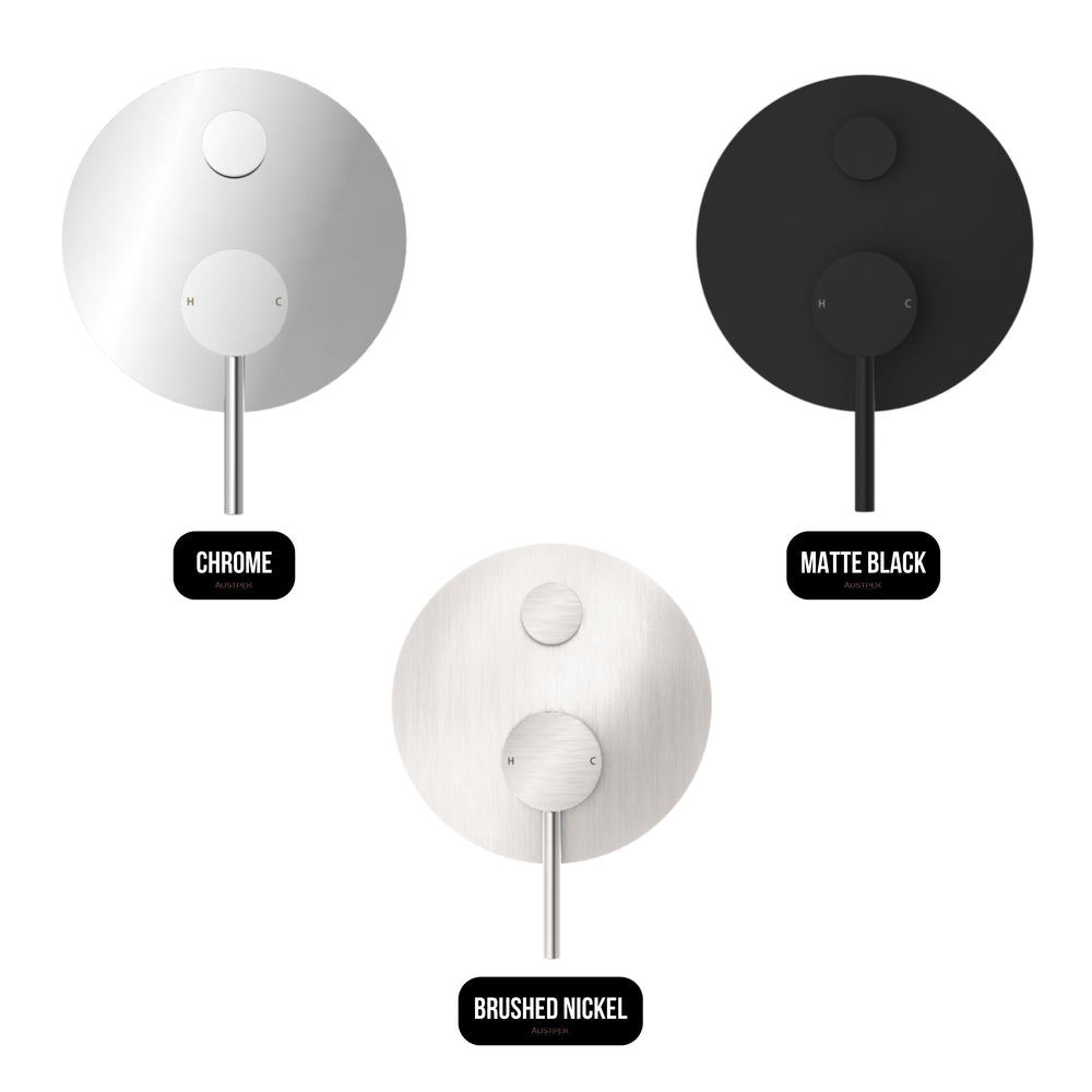 NERO DOLCE SHOWER MIXER WITH DIVERTER BRUSHED NICKEL