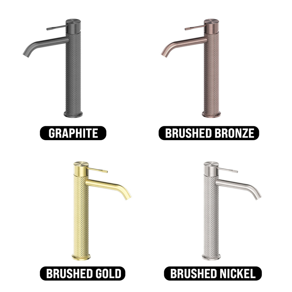 NERO OPAL TALL BASIN MIXER 287MM BRUSHED GOLD