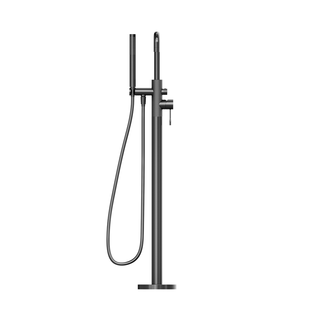 NERO OPAL FREESTANDING BATH MIXER WITH HAND SHOWER 1055MM GRAPHITE