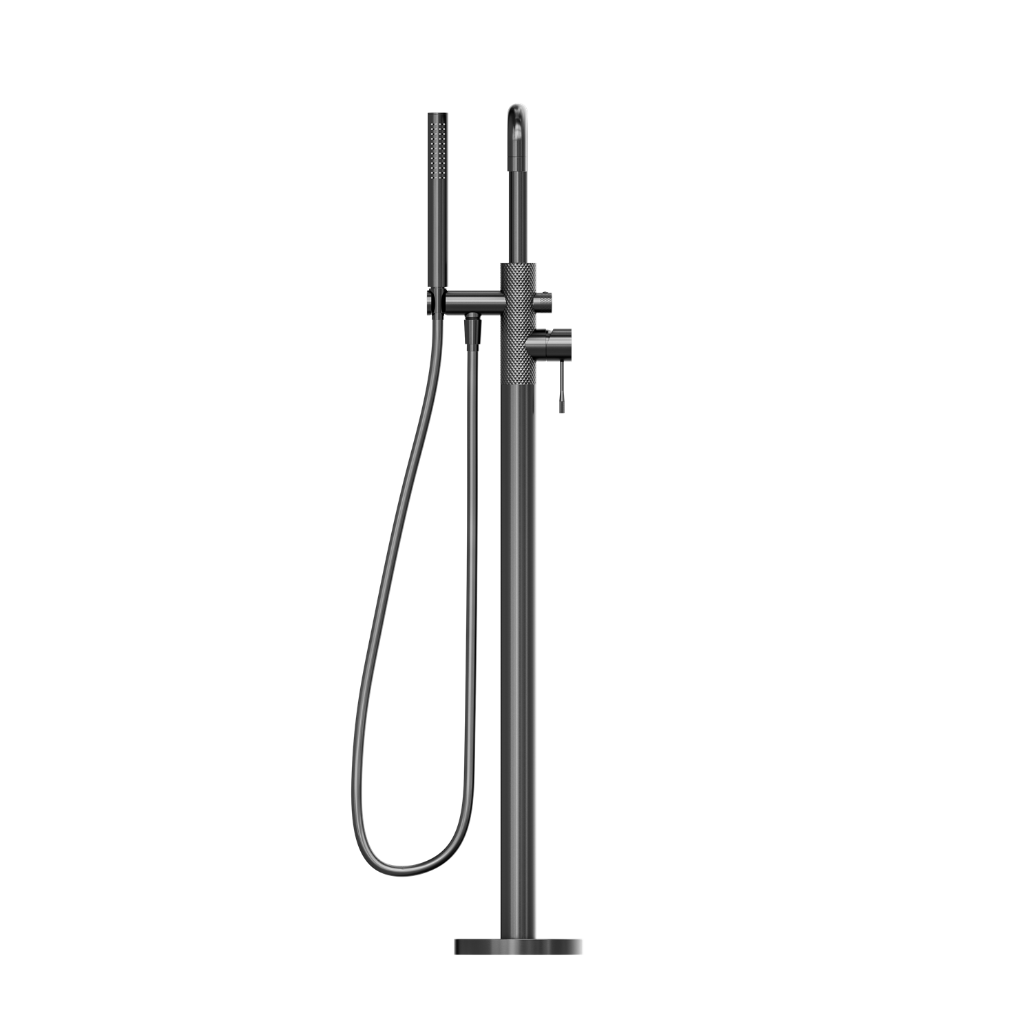 NERO OPAL FREESTANDING BATH MIXER WITH HAND SHOWER 1055MM GRAPHITE