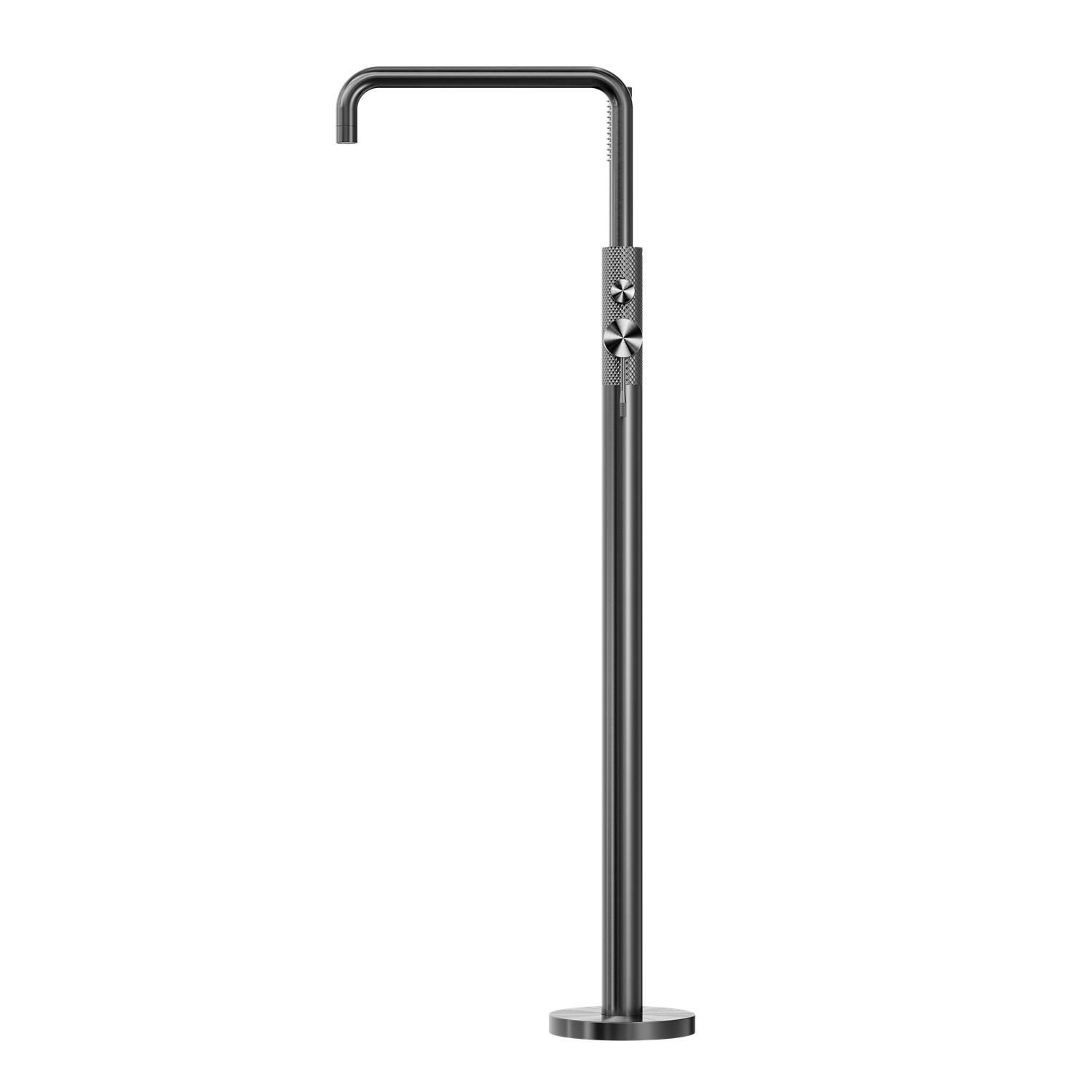 NERO OPAL FREESTANDING BATH MIXER WITH HAND SHOWER 1055MM GRAPHITE