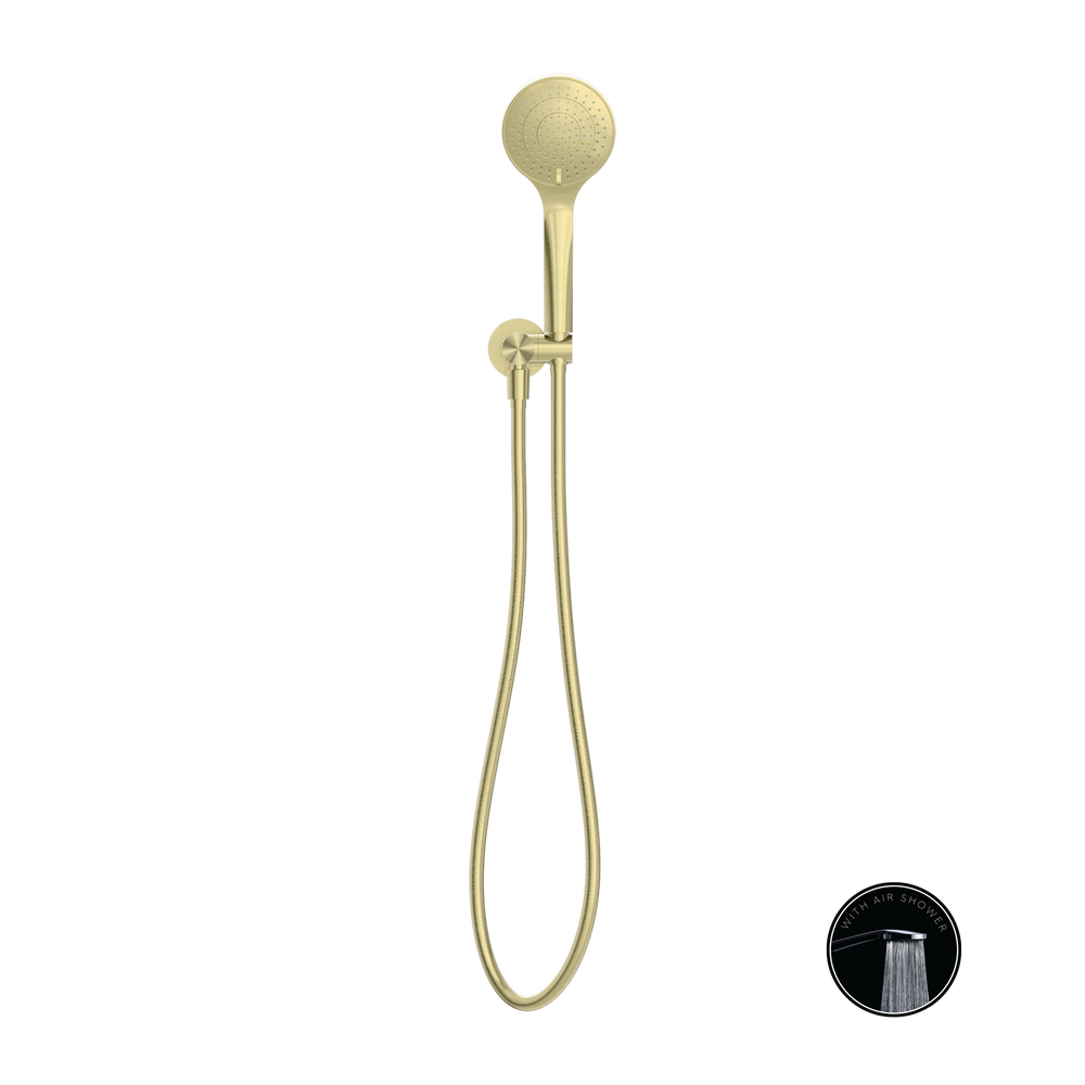 NERO OPAL SHOWER ON BRACKET WITH AIR SHOWER BRUSHED GOLD