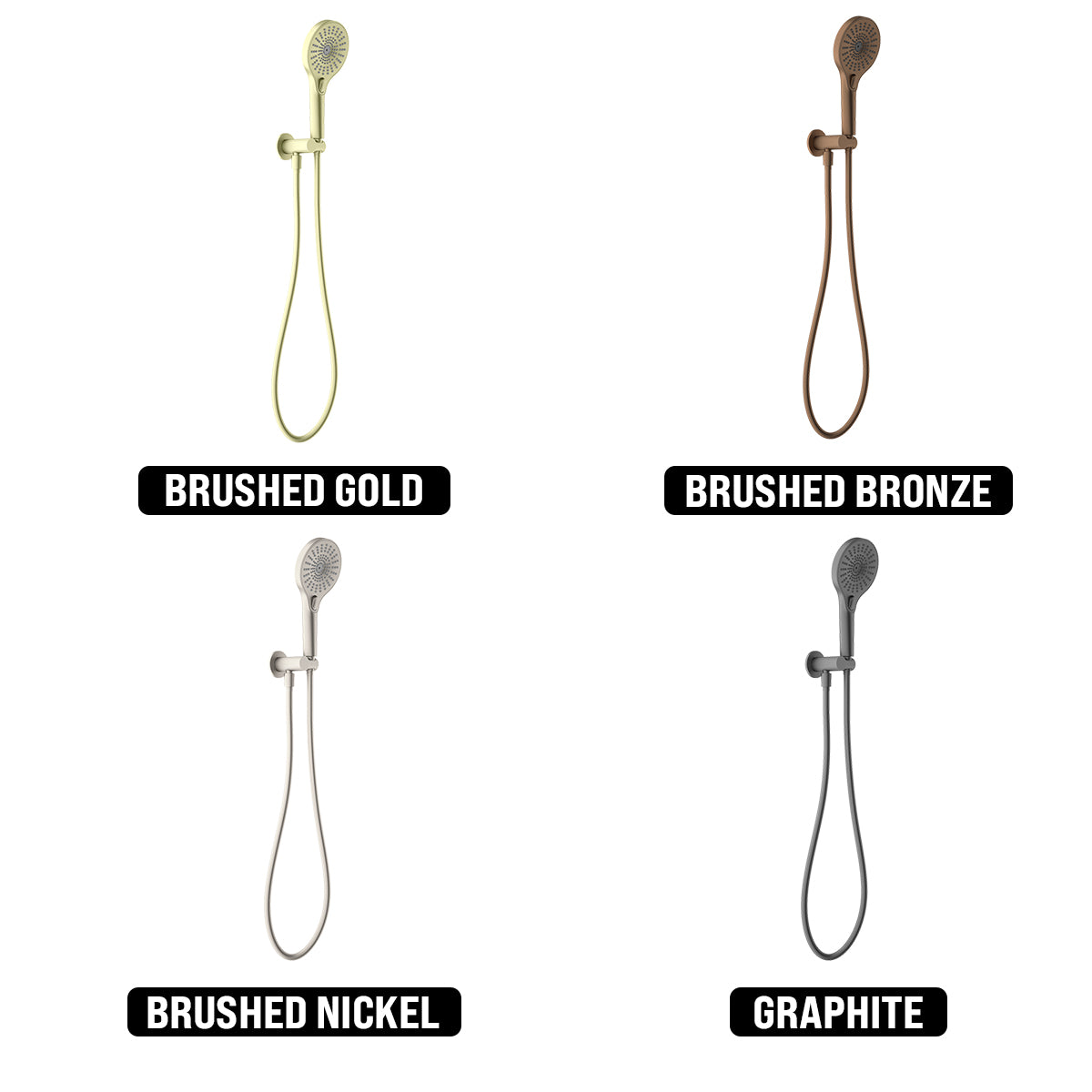 NERO OPAL SHOWER ON BRACKET GRAPHITE