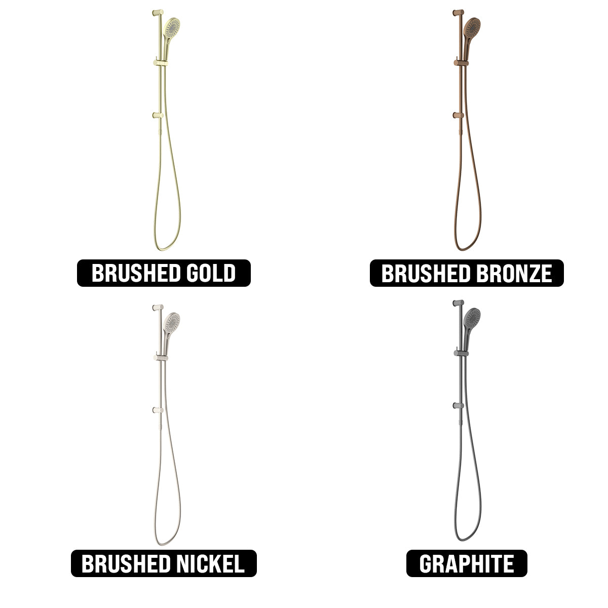 NERO OPAL SHOWER RAIL BRUSHED NICKEL