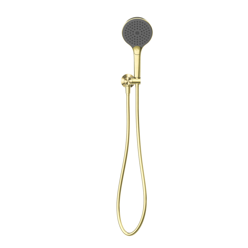 NERO OPAL SHOWER ON BRACKET WITH AIR SHOWER II BRUSHED GOLD
