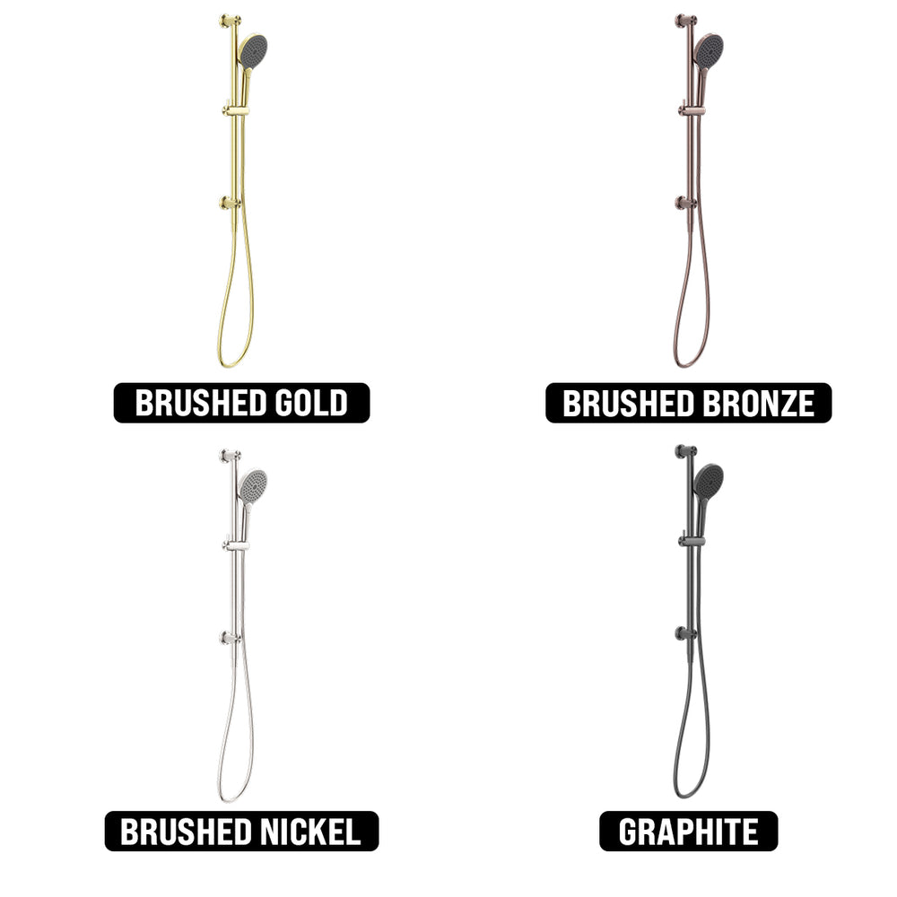 NERO OPAL SHOWER RAIL WITH AIR SHOWER II BRUSHED GOLD