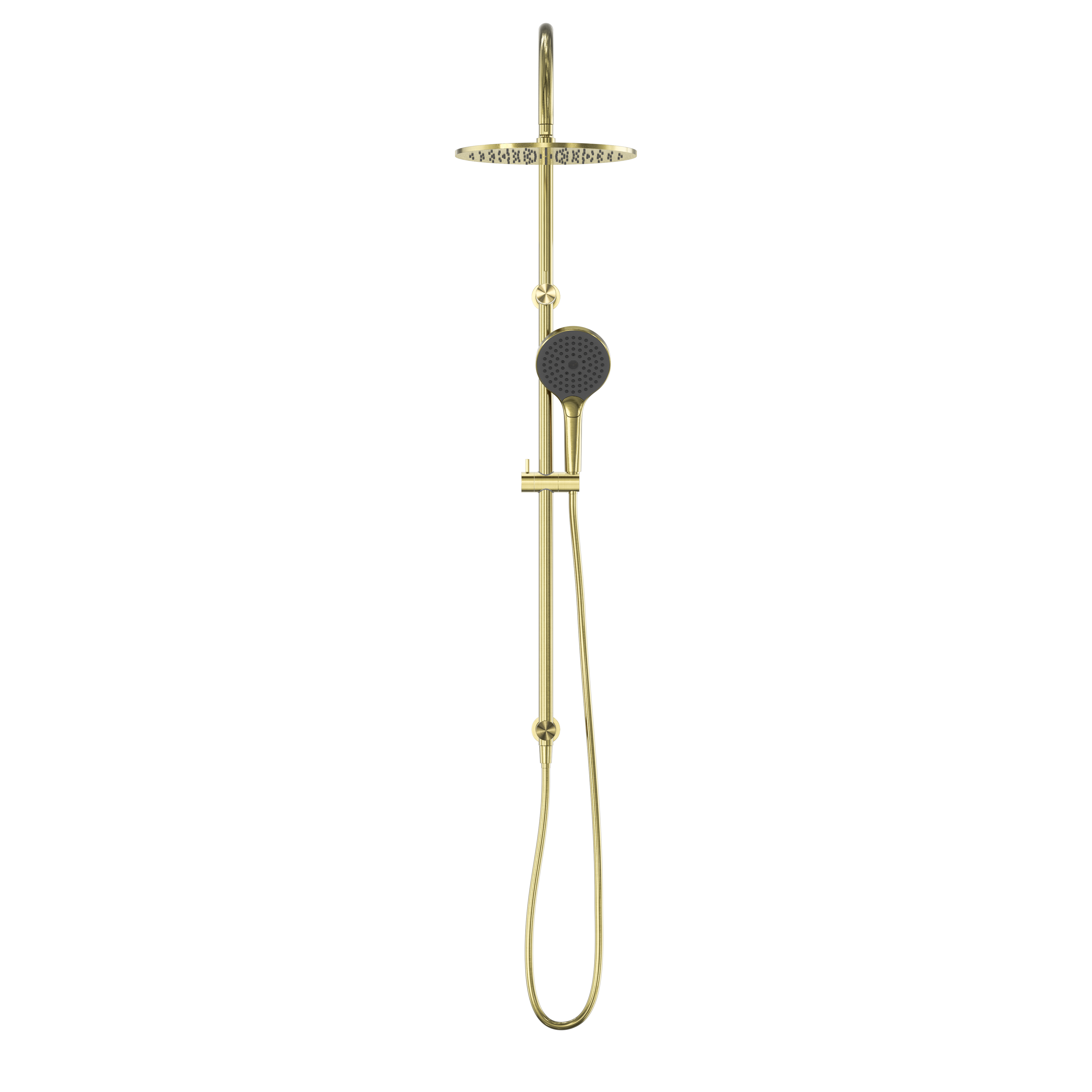 NERO OPAL TWIN SHOWER WITH AIR SHOWER II BRUSHED GOLD