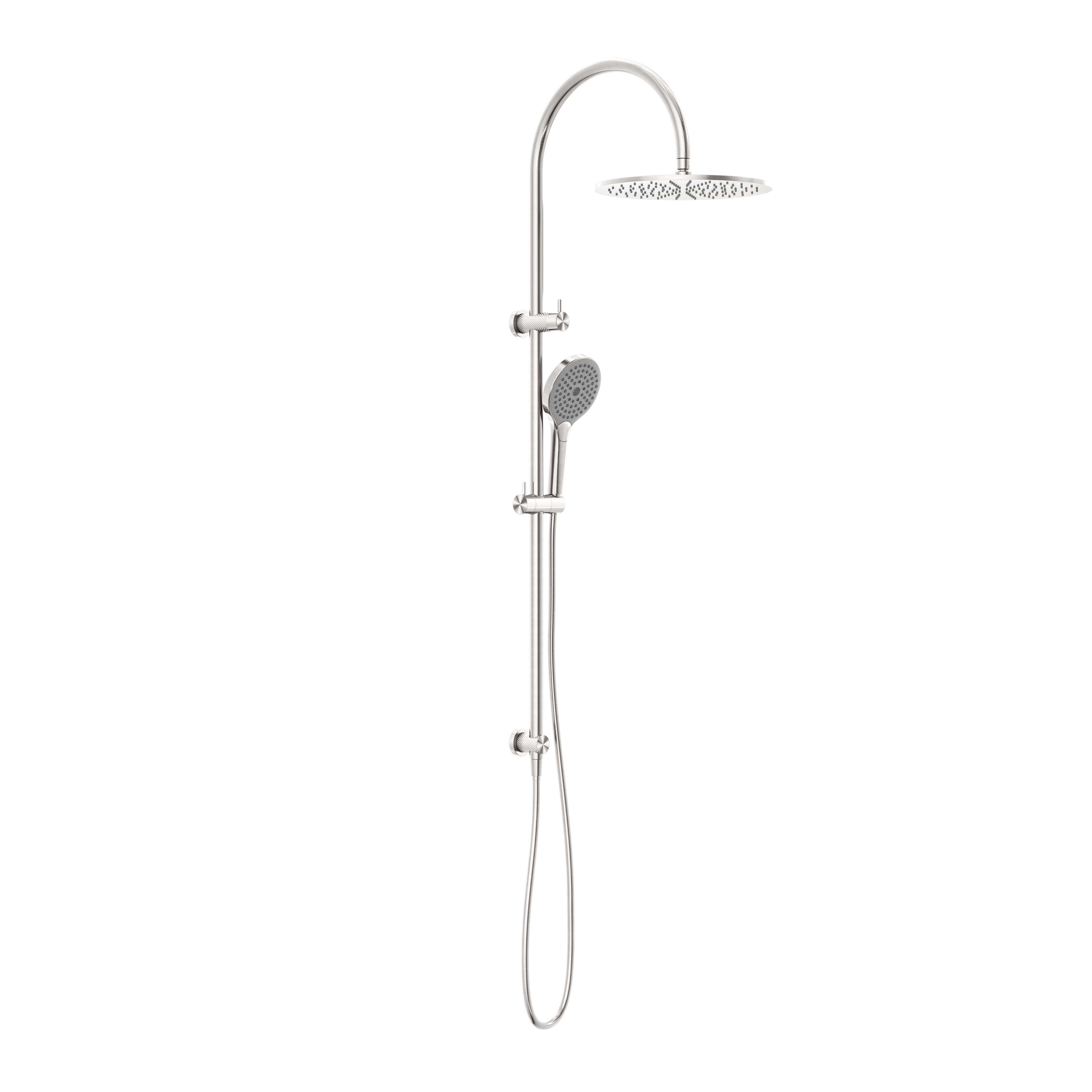 NERO OPAL TWIN SHOWER WITH AIR SHOWER II BRUSHED NICKEL