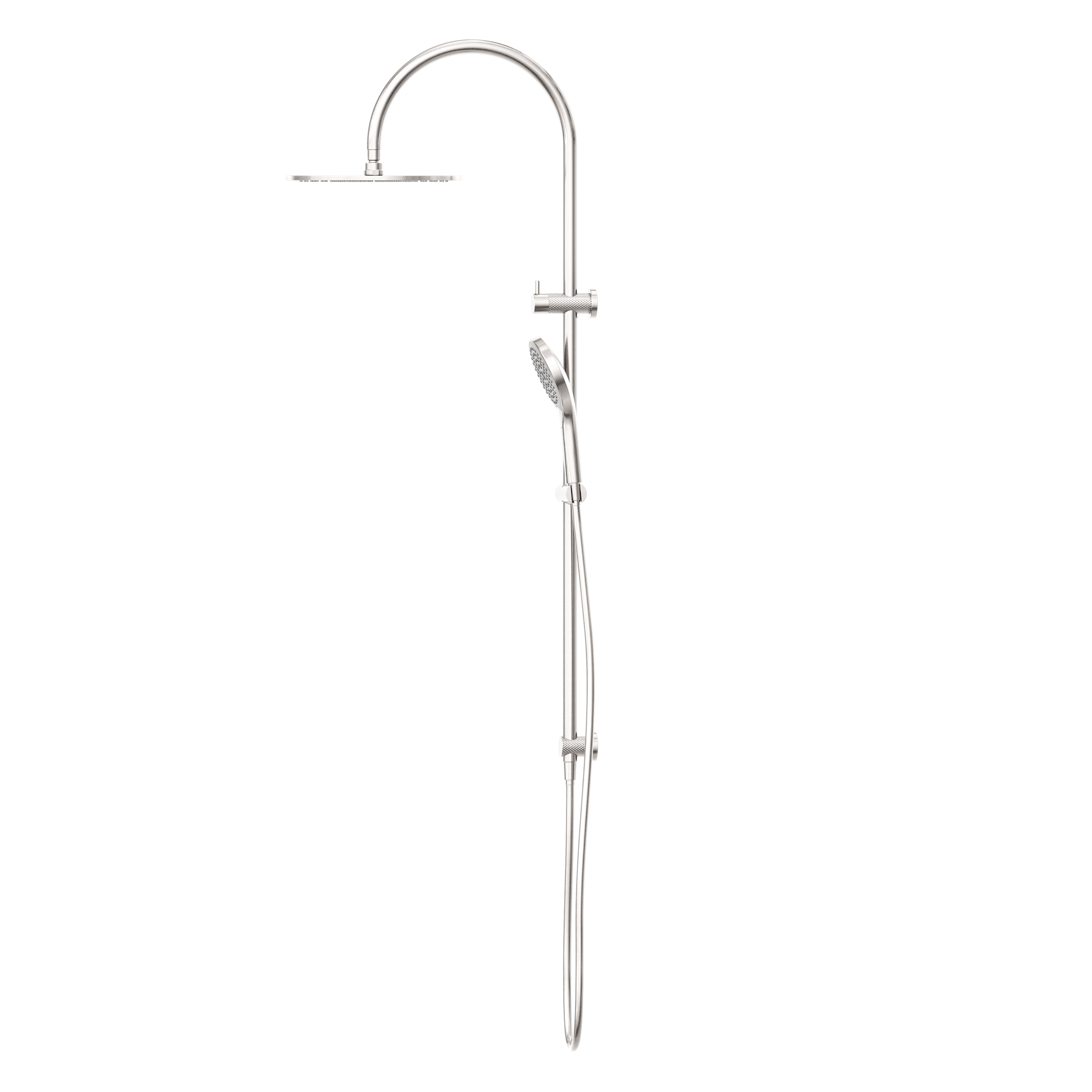 NERO OPAL TWIN SHOWER WITH AIR SHOWER II BRUSHED NICKEL