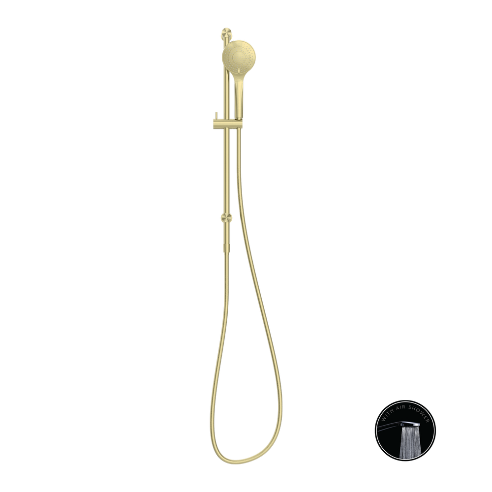 NERO OPAL SHOWER RAIL WITH AIR SHOWER BRUSHED GOLD