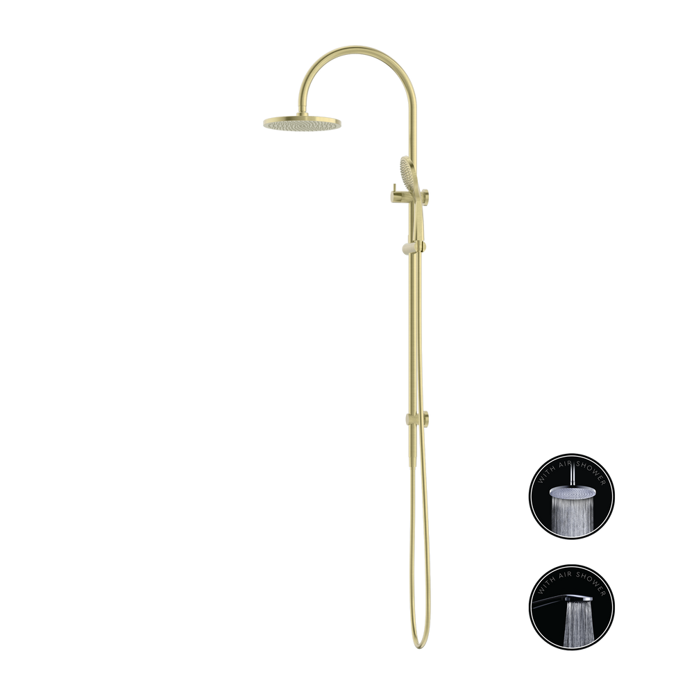 NERO OPAL TWIN SHOWER WITH AIR SHOWER 339MM BRUSHED GOLD