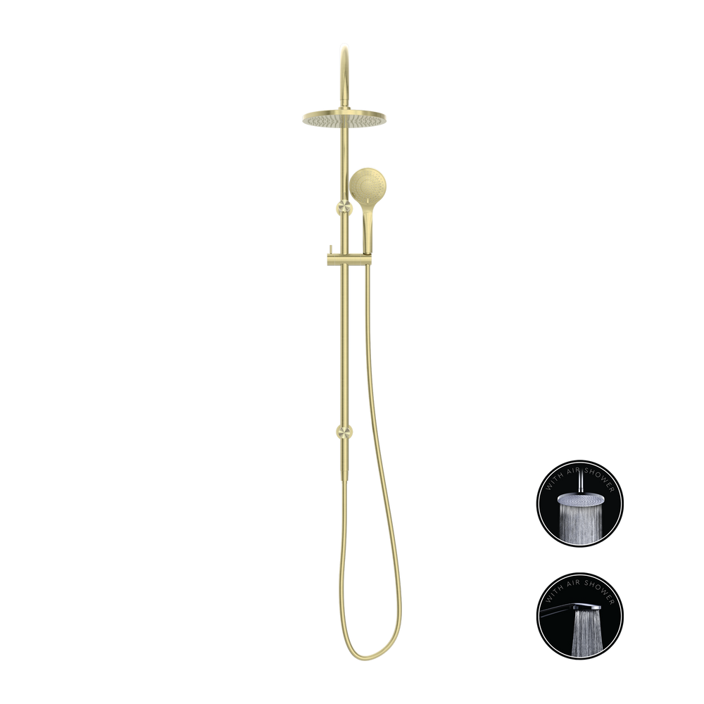NERO OPAL TWIN SHOWER WITH AIR SHOWER 339MM BRUSHED GOLD
