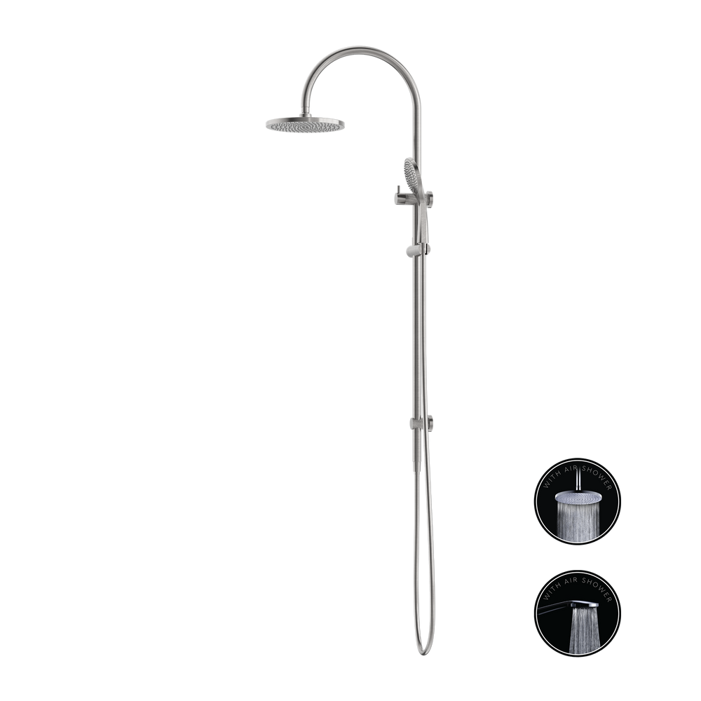 NERO OPAL TWIN SHOWER WITH AIR SHOWER BRUSHED NICKEL