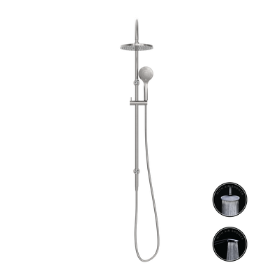 NERO OPAL TWIN SHOWER WITH AIR SHOWER BRUSHED NICKEL